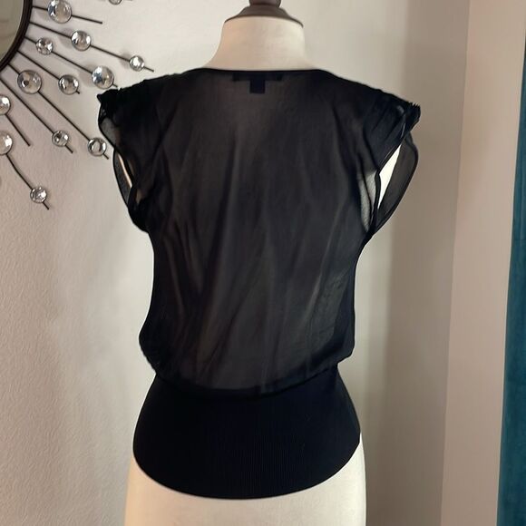 Banana Republic Elegant Black Sheer blouse | size S - Picture 5 of 7